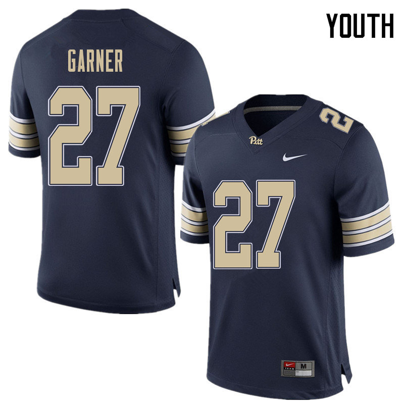 Youth #27 Bricen Garner Pittsburgh Panthers College Football Jerseys Sale-Home Blue